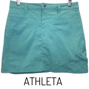 Athleta Skort Turquoise Skirt Gray Shorts Underneath Size 4